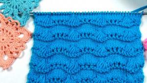 Beautiful relief patterns with knitting needles, simple patterns, video tutorials Patterns for wool yarn with knitting needles